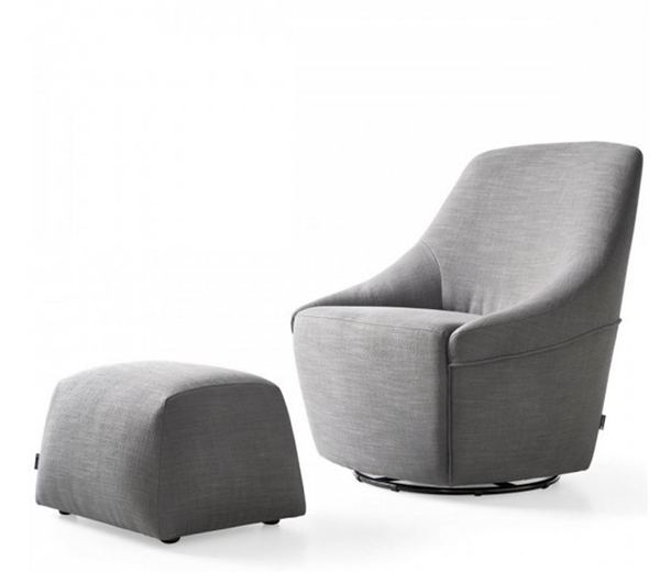 Alma Arm Chair and Pouf